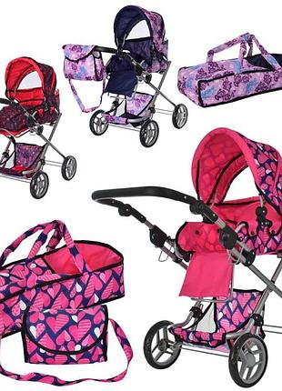 Коляска для куклы melogo с люлькой-переноской 9333