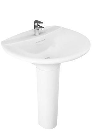 Раковина з ніжкою rak ceramics venice 650x205x510 мм (rak0039) білий
