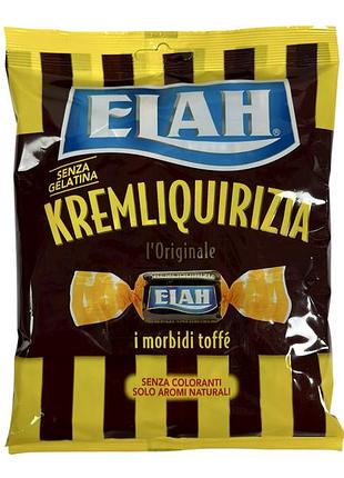 Конфеты elah мягкие тоффи с лакрицей e kremliquirizia toffé alla liquirizia, 150 г