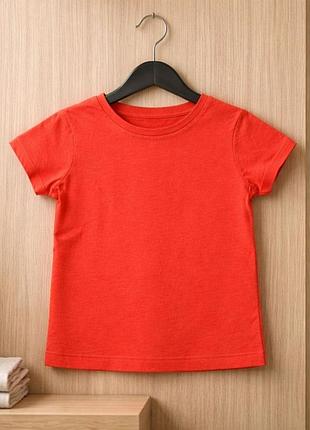 Базовая однотонная футболка для девочки 86-92 см (1,5-2y)