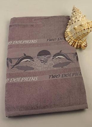 Пляжний рушник philippus 90x170 k.lila (e256 dolphins)