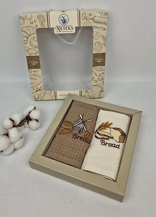Набір вафельних рушників nilteks 40x60см 2 шт bread