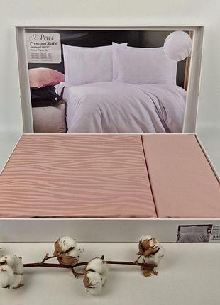 Постільна білизна ae сатин жакард 200x220 см prive 2 pudra