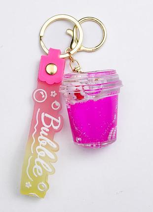 Детский брелок hello kitty cup 4×4.5 (см) для ключей, на сумку и рюкзак hp-55-33heart