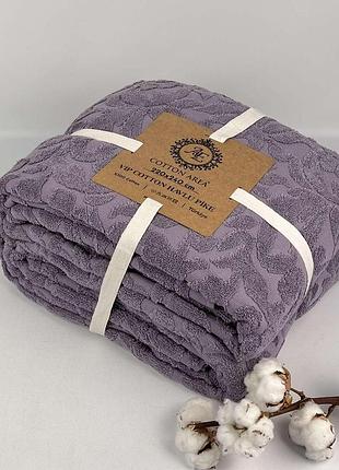 Простирадло махрове ае jakard 220x240 purple