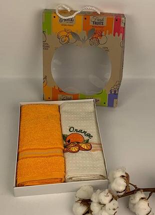 Набір рушників nilteks 2шт fresh fruit orange