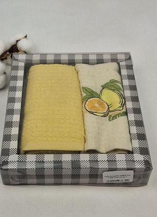 Набір рушників nilteks 2шт fresh fruit lemon 1