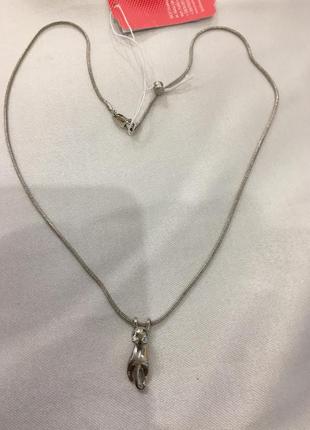 Колье серебряное