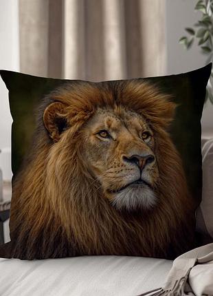 Плюшевая подушка «lion», 45×45 см, 3d изображение / 1312245ua