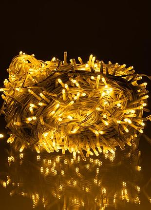 Гірлянда різдвяна фея вулична 100 м 1000 led білий провід жовтий cf1000l100mwy