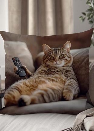 Декоративна подушка для інтер'єру на тему «коти cats» 45 х 45 см 1325445ua