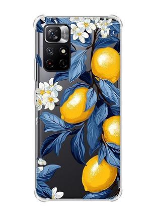 Чехол с утолщёнными углами для xiaomi redmi note 11 5g лимонное дерево (принт 417)