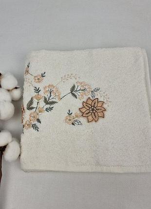 Полотенце 50х90 ae spring flowers model-11 кремовое
