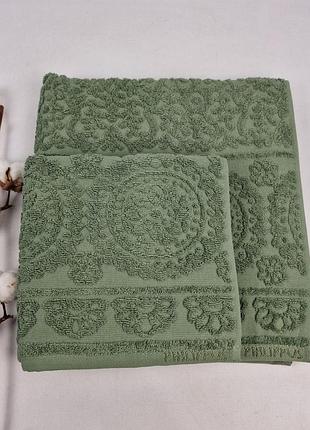 Набір рушників philippus prime cotton 2 шт discover зелений (a397)