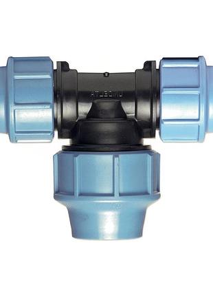 Фитинги компрессионные тройник редукционный ø20 х 25 х 20 pn16 pp-b unidelta 1029 с выходом на больший диаметр