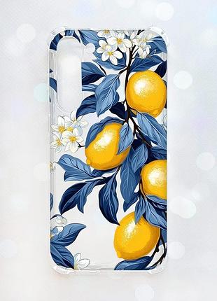 Чехол с утолщёнными углами на samsung galaxy s23 plus лимонное дерево (принт 417)
