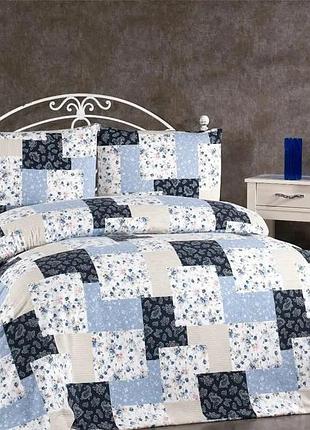 Постільна білизна belizza фланель 160x220 plaid blue