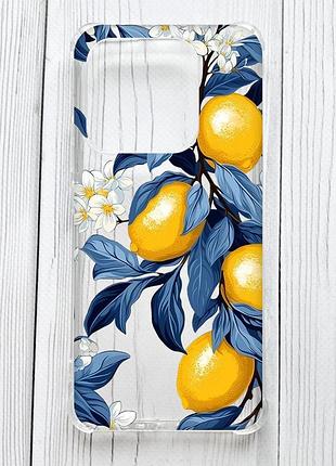 Чехол с утолщёнными углами на xiaomi redmi note 14 5g лимонное дерево (принт 417)