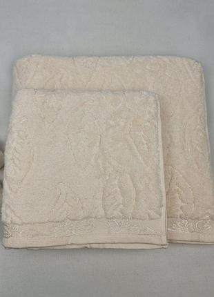 Набор полотенец 2 шт ae microcotton-2 кремовый