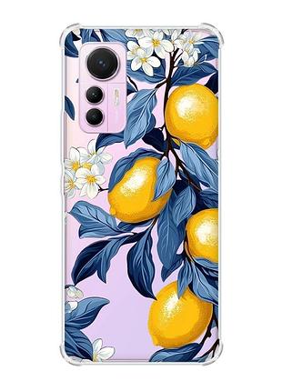 Чехол с утолщенными углами на xiaomi 12 lite лимонное дерево (принт 417)