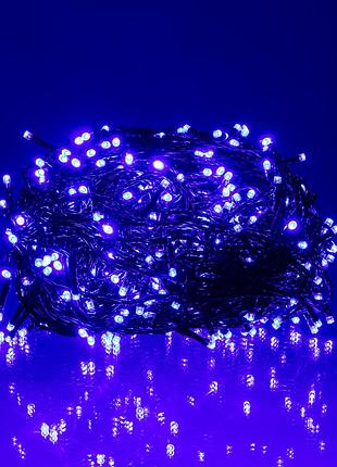 Гірлянда різдвяна фея вулична 50 (м) 500 led чорний провід синій cf500l50mbbl