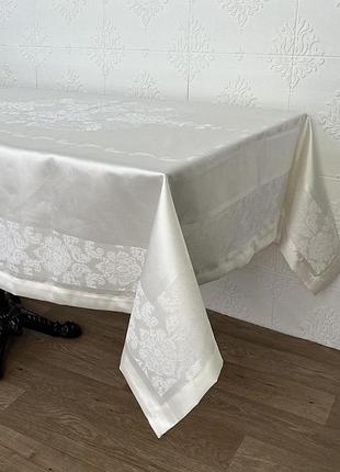 Скатертина тефлонова masali 160х400 jumbo cream pvs