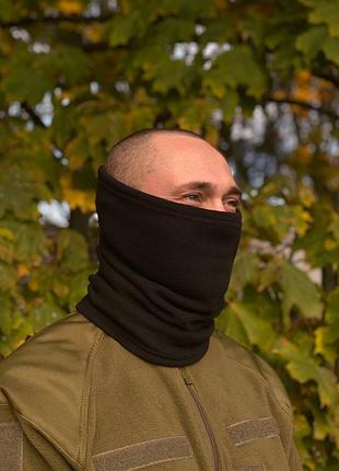Бафф флисовый зимний черный