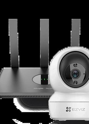 Комплект ezviz cs-h6c (4mp,w1) + reyee rg-ew1300g