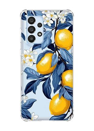 Чехол с утолщёнными углами для samsung galaxy a33 5g лимонное дерево (принт 417)