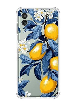 Чехол с утолщёнными углами на samsung galaxy m13 5g лимонное дерево (принт 417)