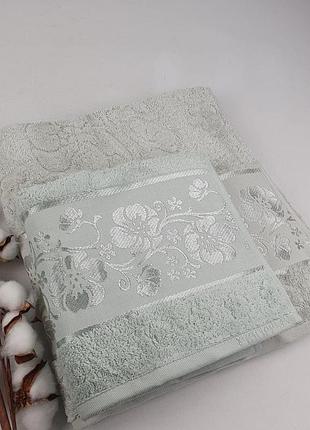 Набір рушників philippus platinum cotton 2 шт elina м'ятний (а295)