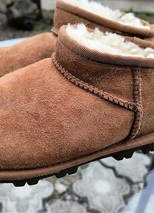 Детские угги ugg style: натуральная замша и мех (размер 30)