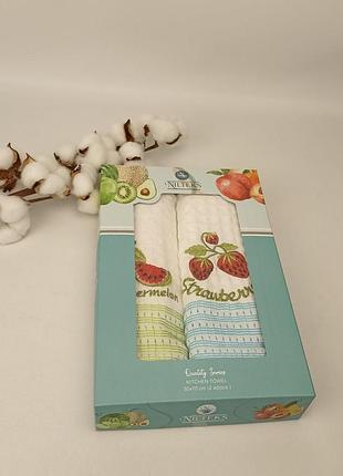 Набір вафельних рушників nilteks 2 шт qualite fruit