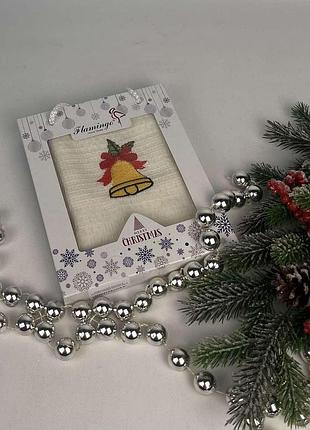 Вафельний рушник в коробці nilteks christmas 5