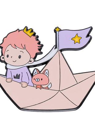 Значок пин металлический маленький принц "boat"