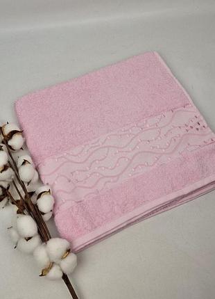 Рушник philippus moss cotton 70x140 damla рожевий (a559)