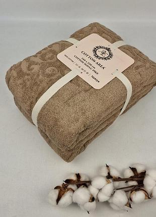 Простирадло махрове ае 160x220 бежеве - 2