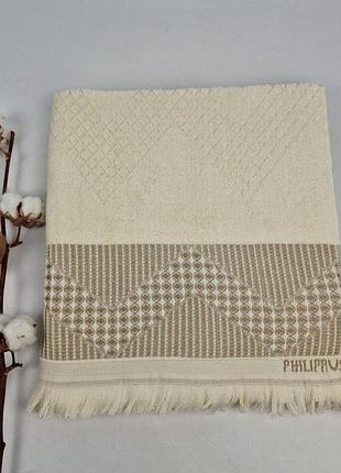 Рушник philippus prime cotton 70x140 mosso молочний (a382)