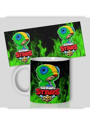Кружка керамічна смішна з приколом з написом з принтом wonkey " brawl stars" 330мл 23046