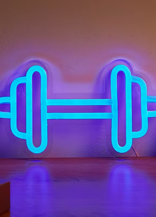 🏋️‍♂️ неоновая led вывеска / светильник "становая тяга" (спортзал, фитнес)
