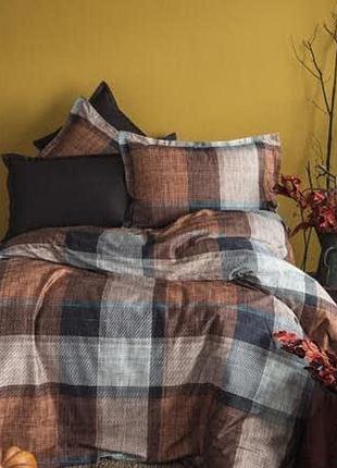 Постільна білизна issimo home digital сатин 200х220 dunloe cinnamon