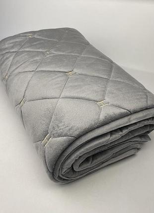Покривало велюрове 150x230 сіре (an 16-40)