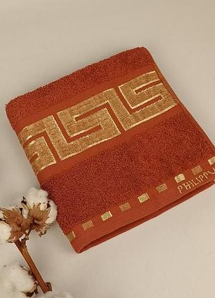 Рушник philippus collesium cotton 50х90 krinkil greek теракотовий (е261)