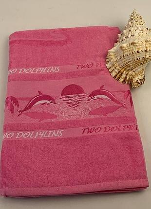 Пляжний рушник philippus 90x170 pembe (e256 dolphins)