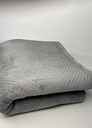 Покривало велюрове 150x230 світло-сіре (an 12-40)