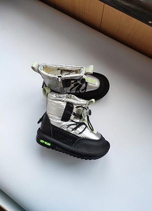 Зимние детские сапоги дутики для мальчика и для девочки 27, 17.2