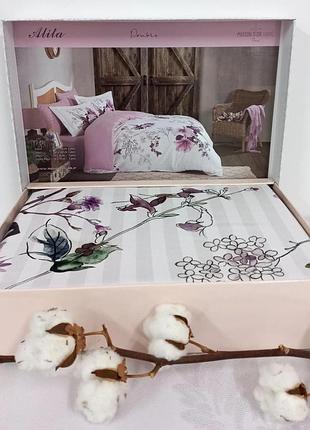 Постельное белье maison d'or сатин 200х220 alita dark lilac