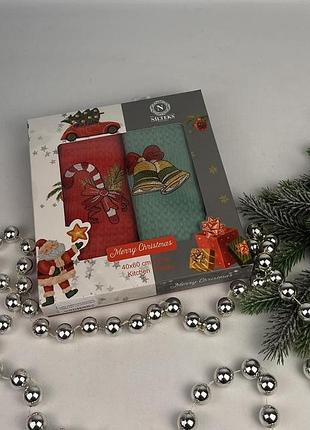 Набір вафельних рушників nilteks 2шт lux christmas 6