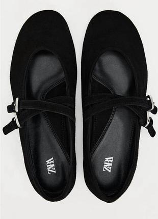 Балеткі шкіряні з замші zara нові