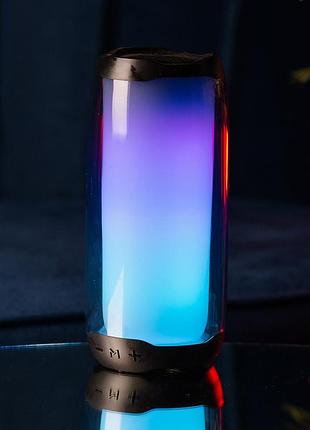 Портативная колонка с подсветкой 10 вт черный